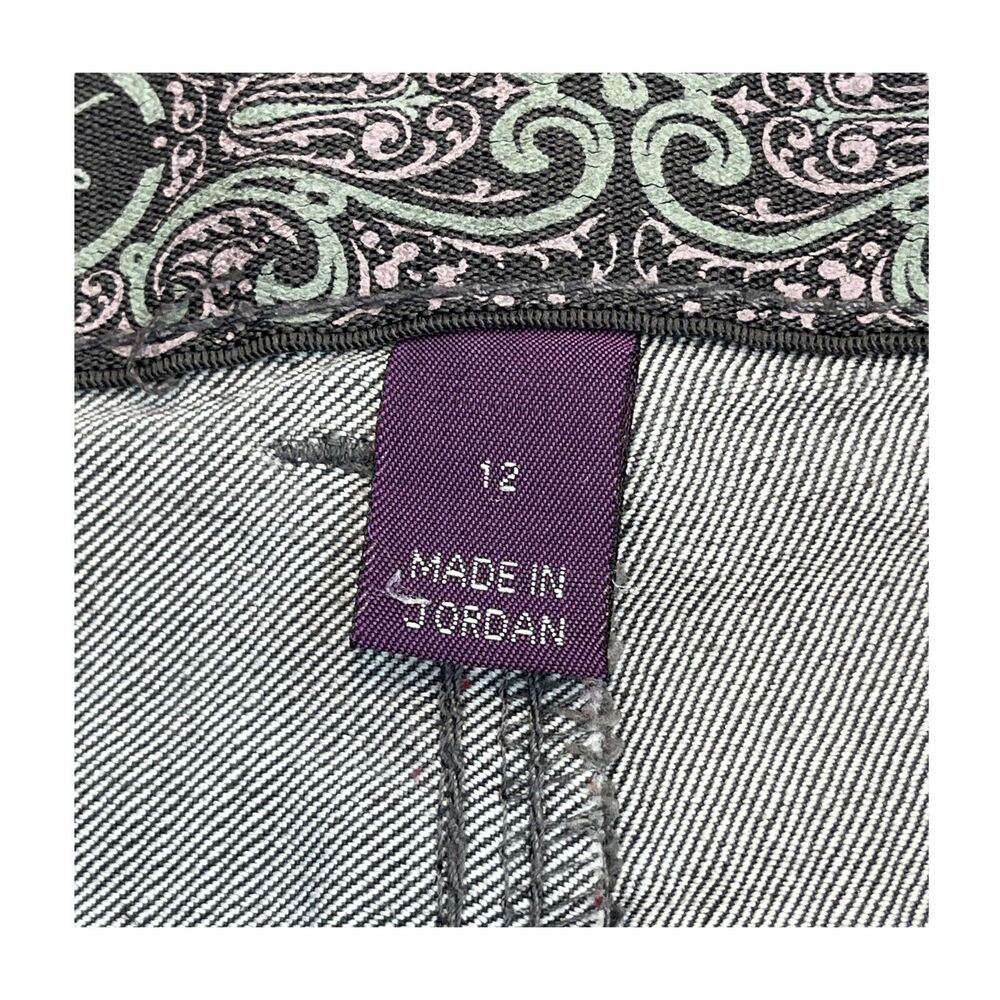 Gloria Vanderbilt Jeans Women's 12 Gray Denim Stretch High-Rise Straight Leg - Picture 5 of 9